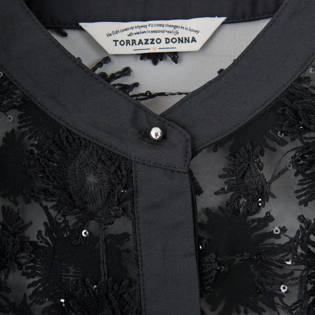 TORRAZZO DONNA [トラッゾドンナ] フリンジスパンコールブラウス [6250-565] 19 BLACK