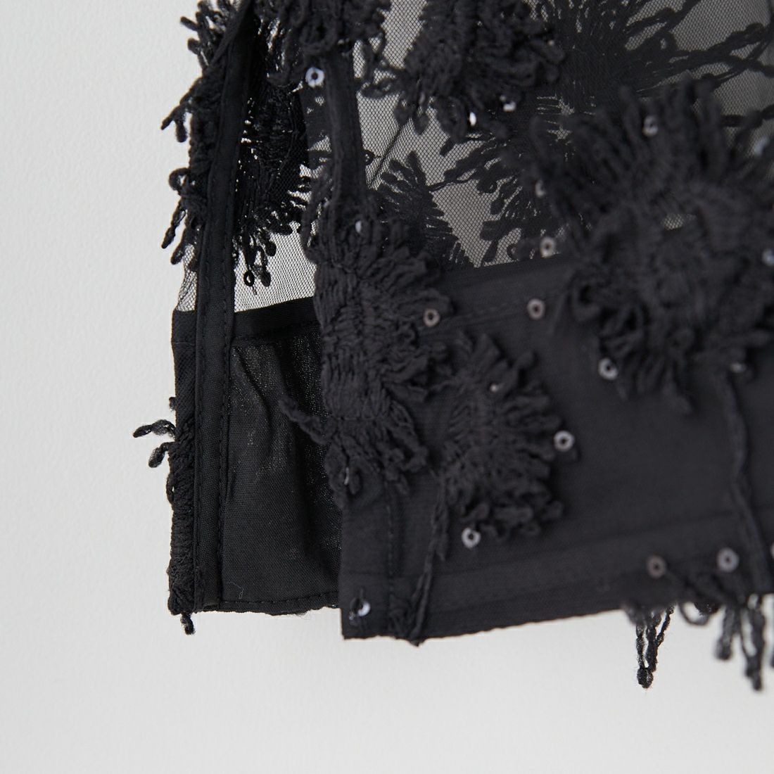 TORRAZZO DONNA [トラッゾドンナ] フリンジスパンコールブラウス [6250-565] 19 BLACK