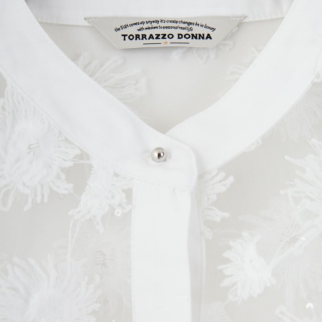 TORRAZZO DONNA [トラッゾドンナ] フリンジスパンコールブラウス [6250-565] 05 WHITE