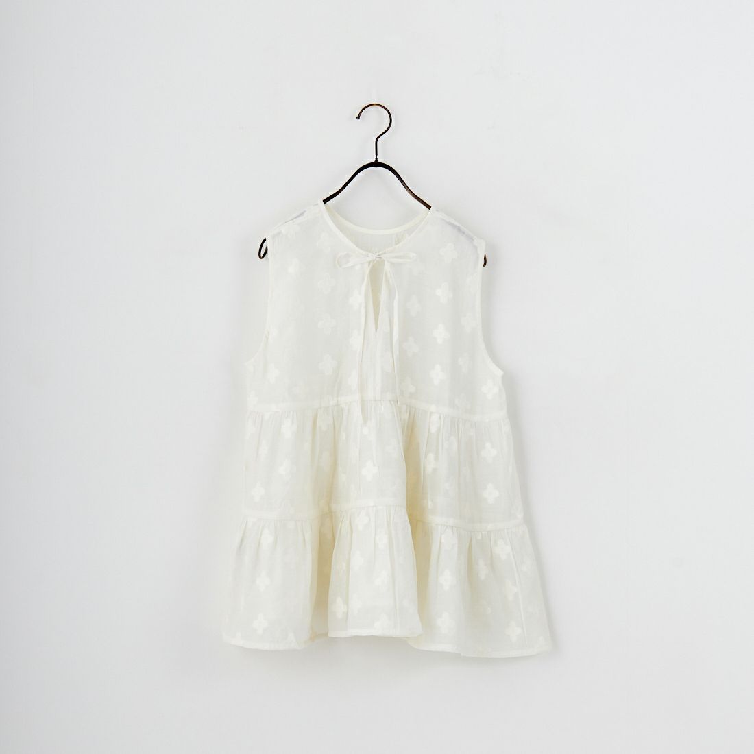 TORRAZZO DONNA [トラッゾドンナ] フローラルパターン 2WAYティアードトップス [6250-568] 06 O.WHITE