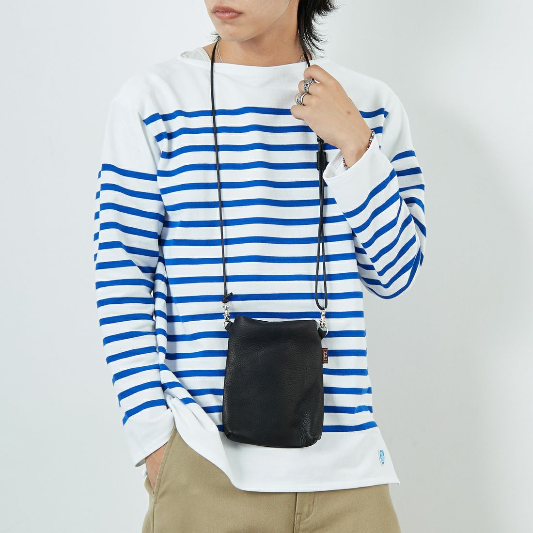 MR.OLIVE E.O.I [ミスターオリーブ] ウォータープルーフウォッシャブルレザー ティニーサコッシュ [ME679] BLACK