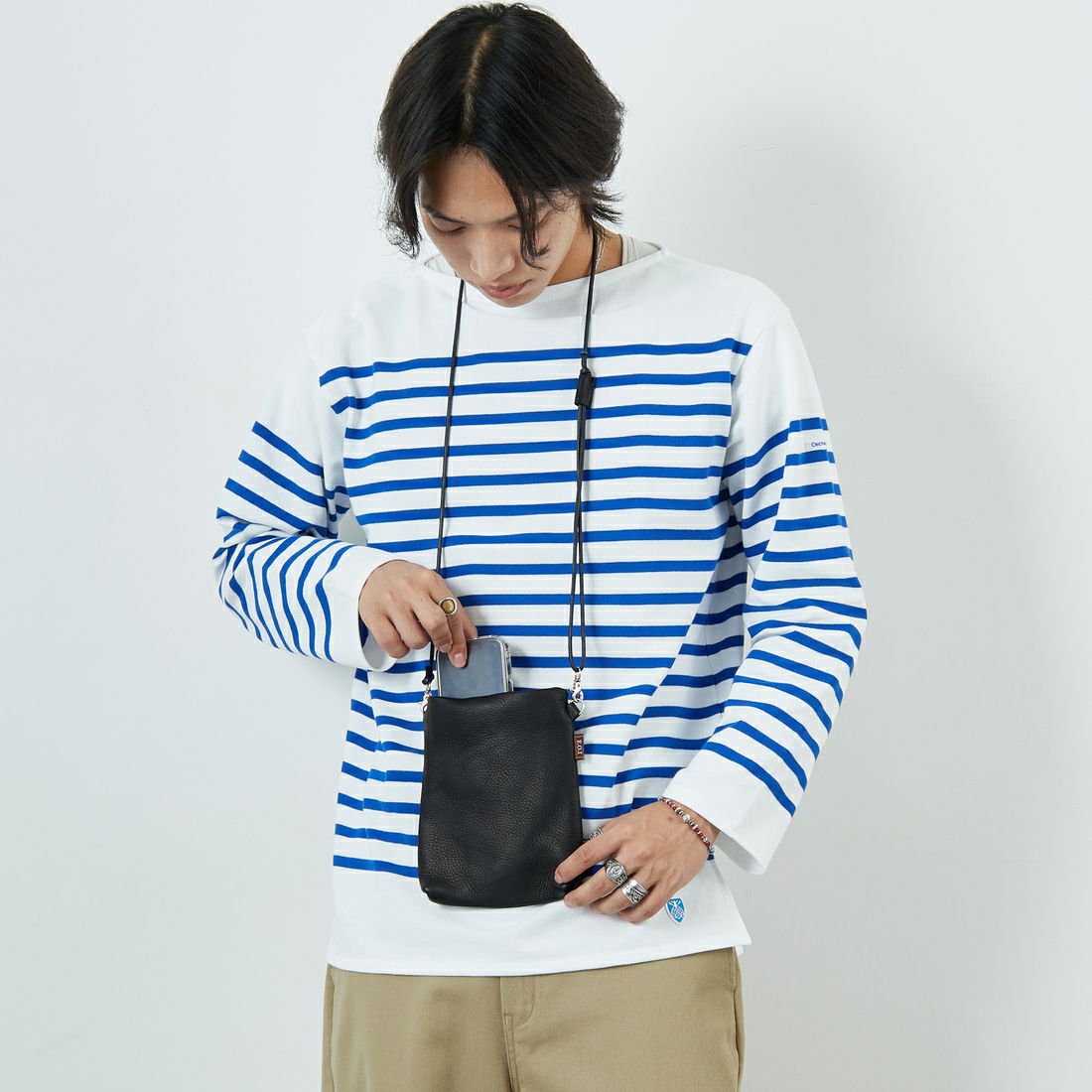 MR.OLIVE E.O.I [ミスターオリーブ] ウォータープルーフウォッシャブルレザー ティニーサコッシュ [ME679] BLACK