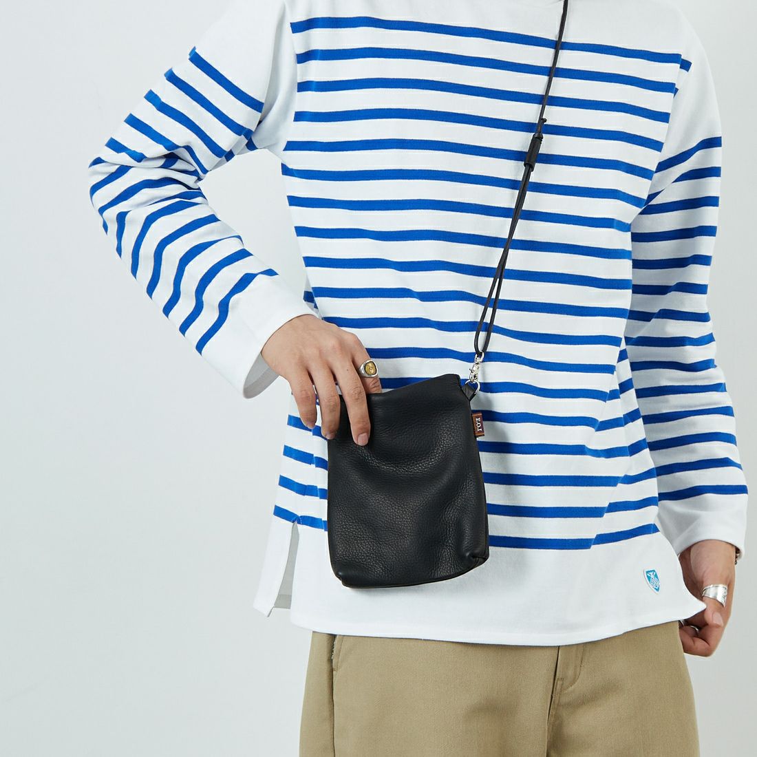 MR.OLIVE E.O.I [ミスターオリーブ] ウォータープルーフウォッシャブルレザー ティニーサコッシュ [ME679] BLACK