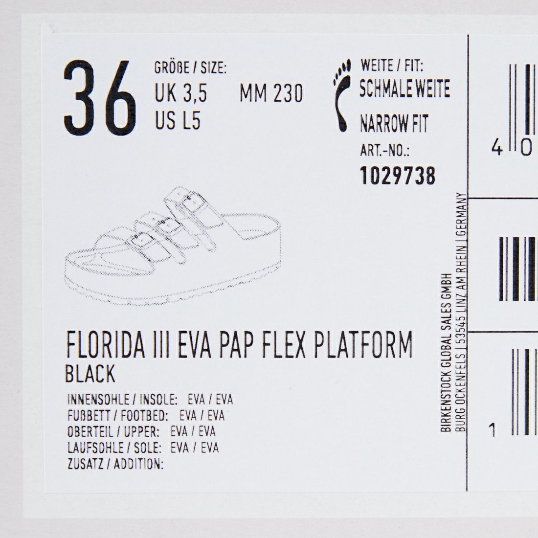 BIRKENSTOCK [ビルケンシュトック] FLORIDA/フロリダ3 EVAフレックスプラットフォーム [FLORIDA-3-EVA] 1029738