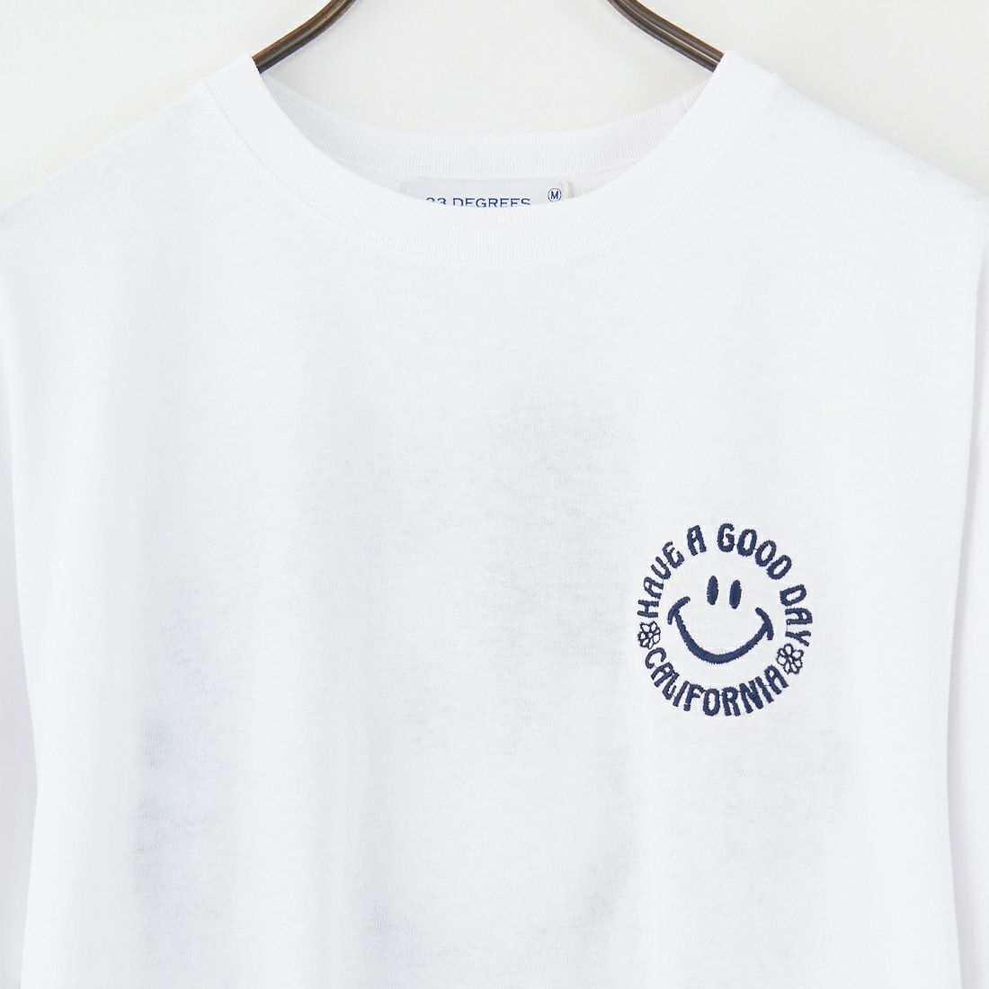 33Degrees [サーティスリーディグリーズ] スマイルサガラ刺繍Tシャツ [252CF1ST427JF] WHT