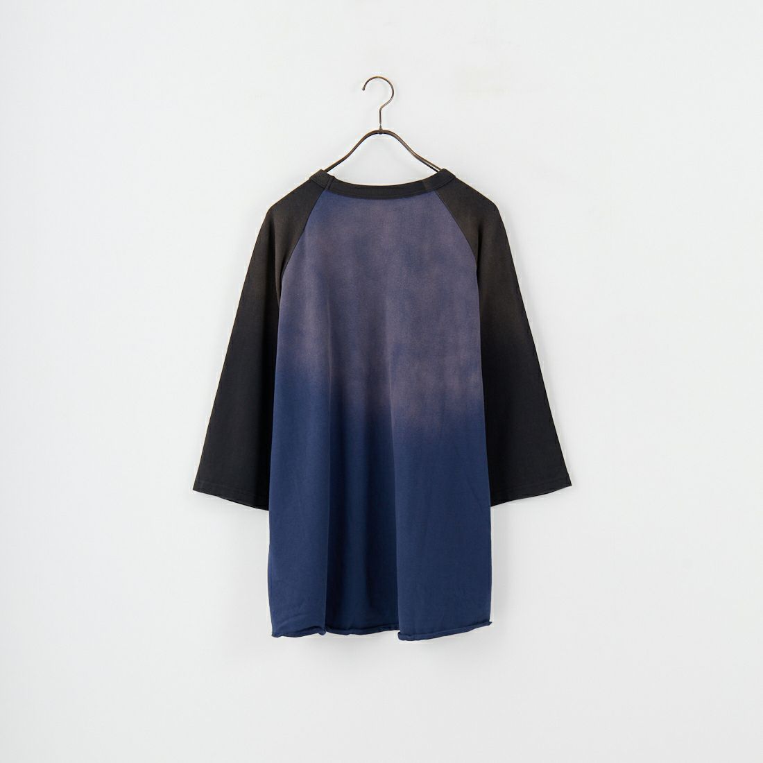 Jeans Factory Clothes [ジーンズファクトリークローズ] ヘビーウェイト ユーズド加工ベースボールTシャツ [2521-413IN] NAVY