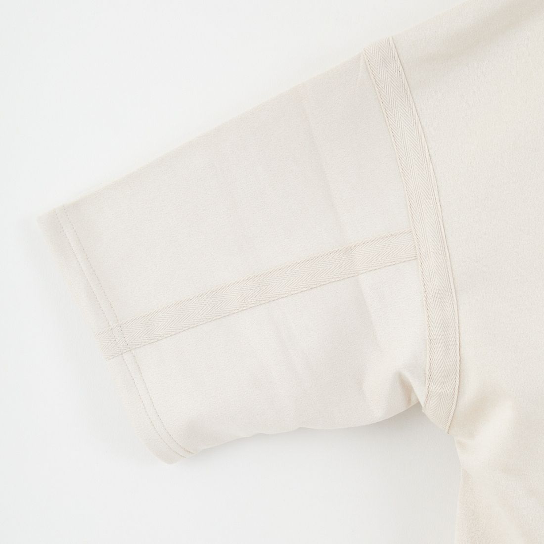 33Degrees [サーティースリーディグリーズ] ポンチスエードハーフジップTシャツ [25A-14120JF] IVORY