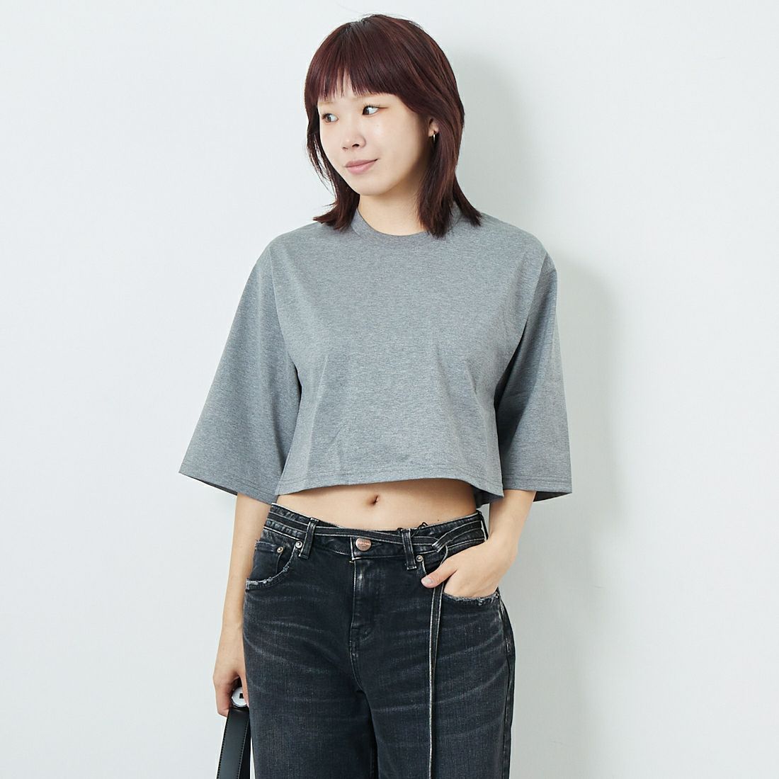 180 T.GRY&&モデル身長：167cm 着用サイズ：F&&