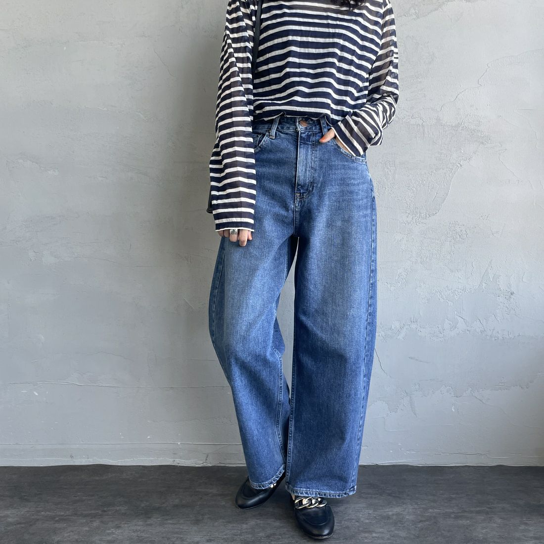 A-STN MID&&モデル身長：160cm 着用サイズ：23&&