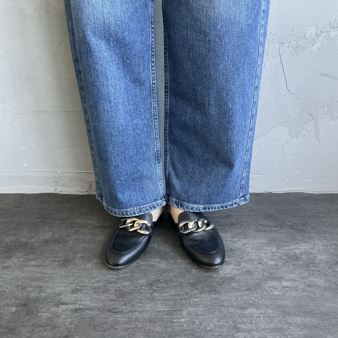 RED CARD TOKYO [レッドカード トーキョー] Montana カーブバギーデニム [12W43701SMD] A-STN MID &&モデル身長：160cm 着用サイズ：22&&