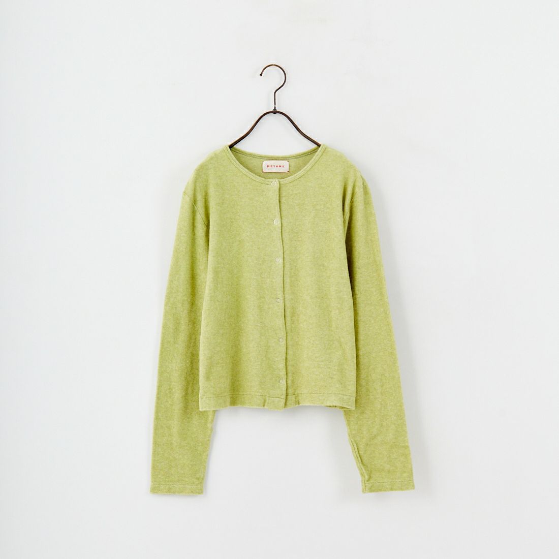 MEYAME [メヤメ] オーガニックコットンパイルカーディガン [MEY-2126] GREEN