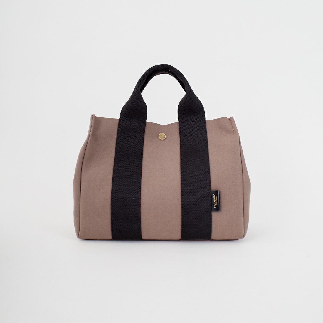 VIOLAd'ORO [ヴィオラドーロ] GINO マイクロファイバースエードトートバッグ [V-2063] TAUPE/BLK