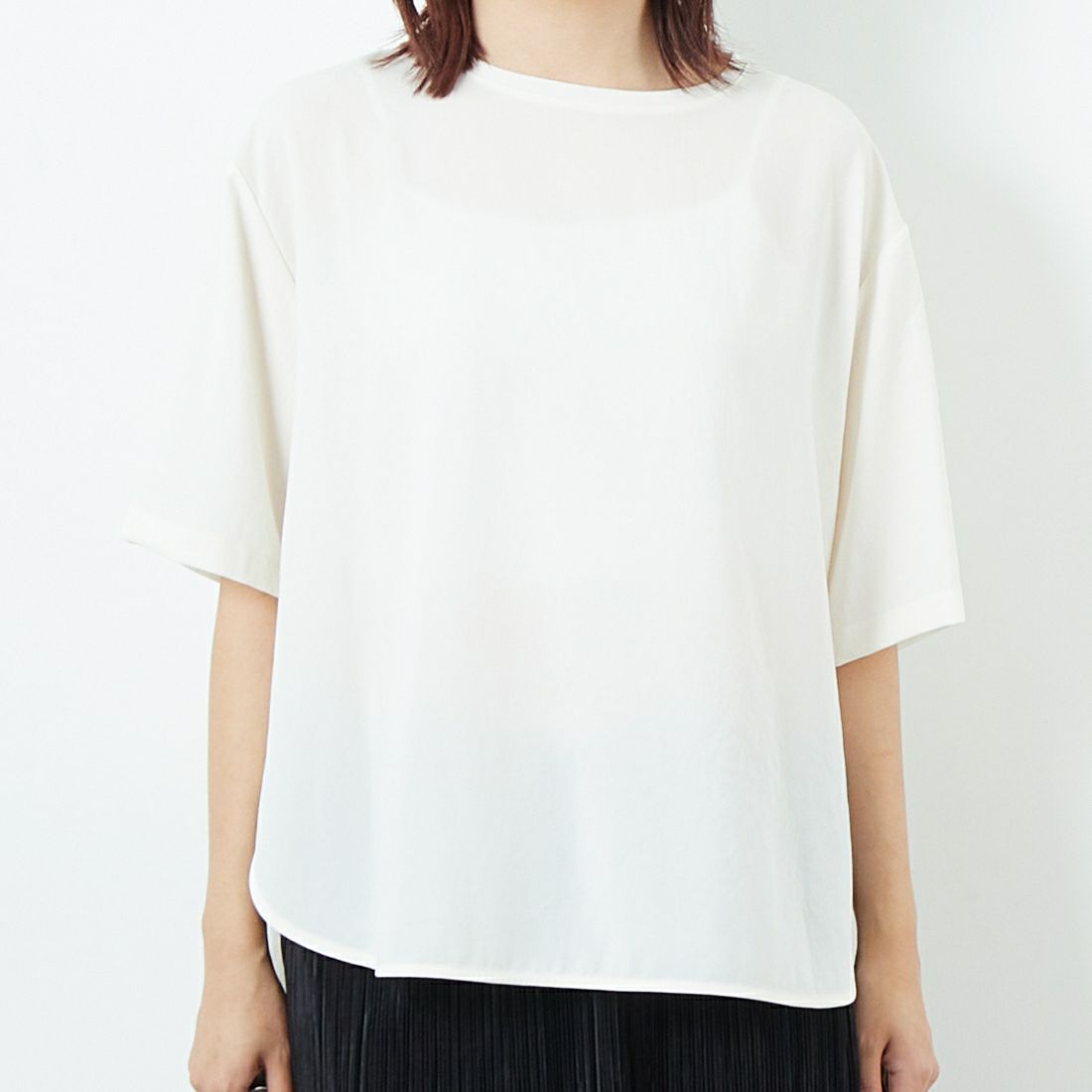 Jeans Factory Clothes [ジーンズファクトリークローズ] ノルディス2WAYプルオーバー [21255058] 031 ｵﾌ &&モデル身長：167cm 着用サイズ：F&&