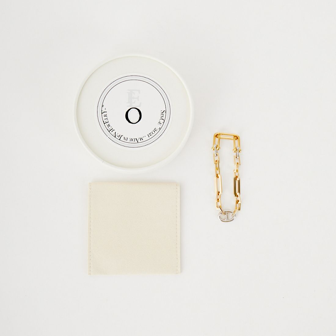 EO [イオ] ミックスチェーンブレスレット [EO25AW-16] GOLD