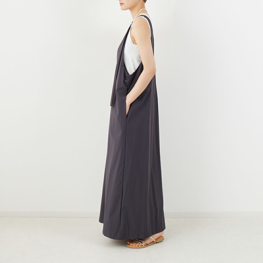 CLOCHE [クロシェ] ナイロンジャンスカ [55285566] 78 ﾁｬｺｰﾙ &&モデル身長：160cm 着用サイズ：2&&