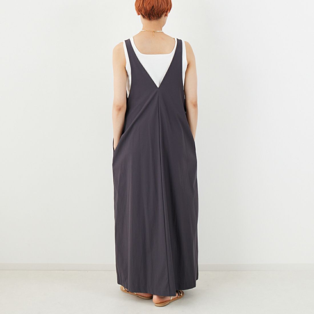 CLOCHE [クロシェ] ナイロンジャンスカ [55285566] 78 ﾁｬｺｰﾙ &&モデル身長：160cm 着用サイズ：2&&