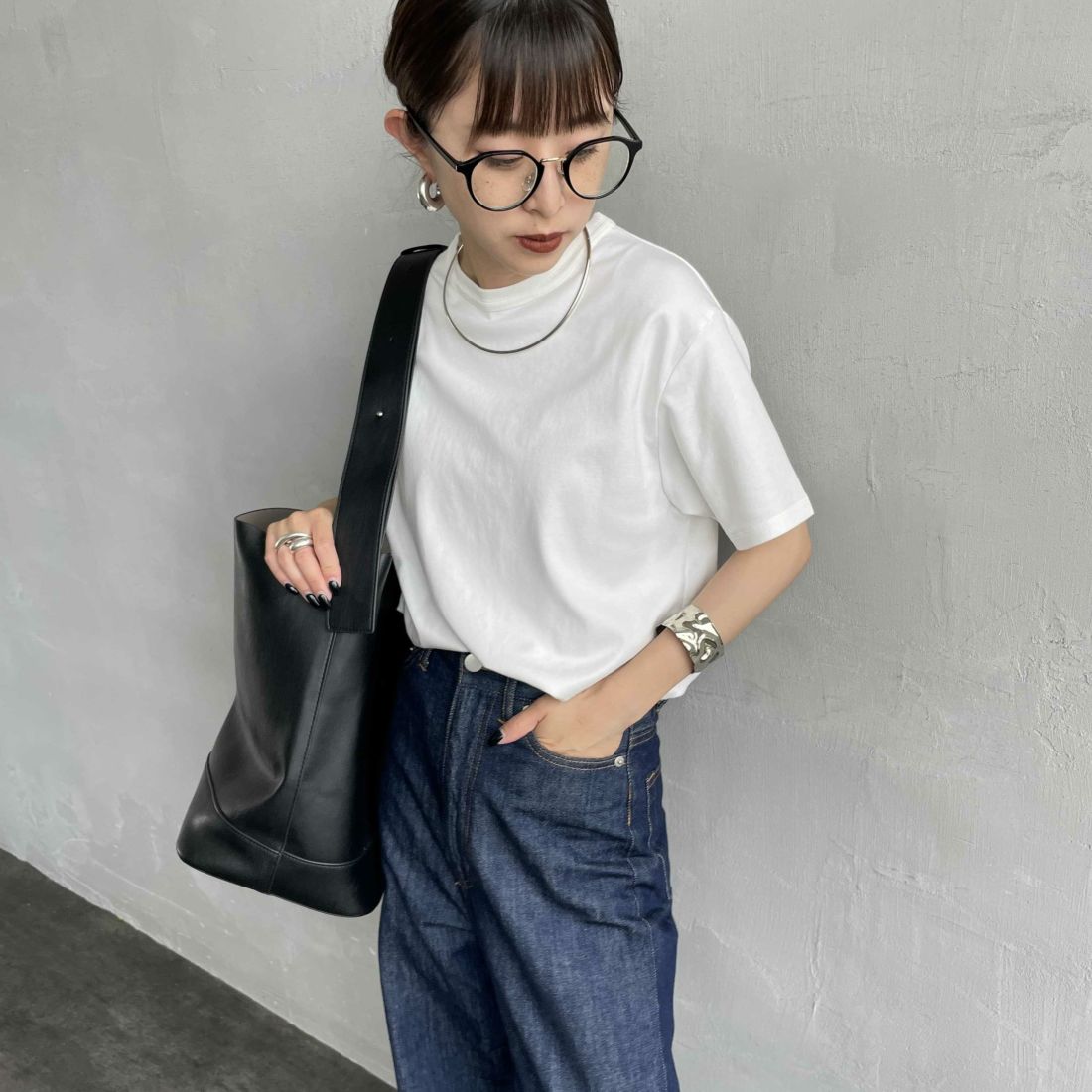 01 WHITE&&モデル身長：150cm 着用サイズ：F0&&