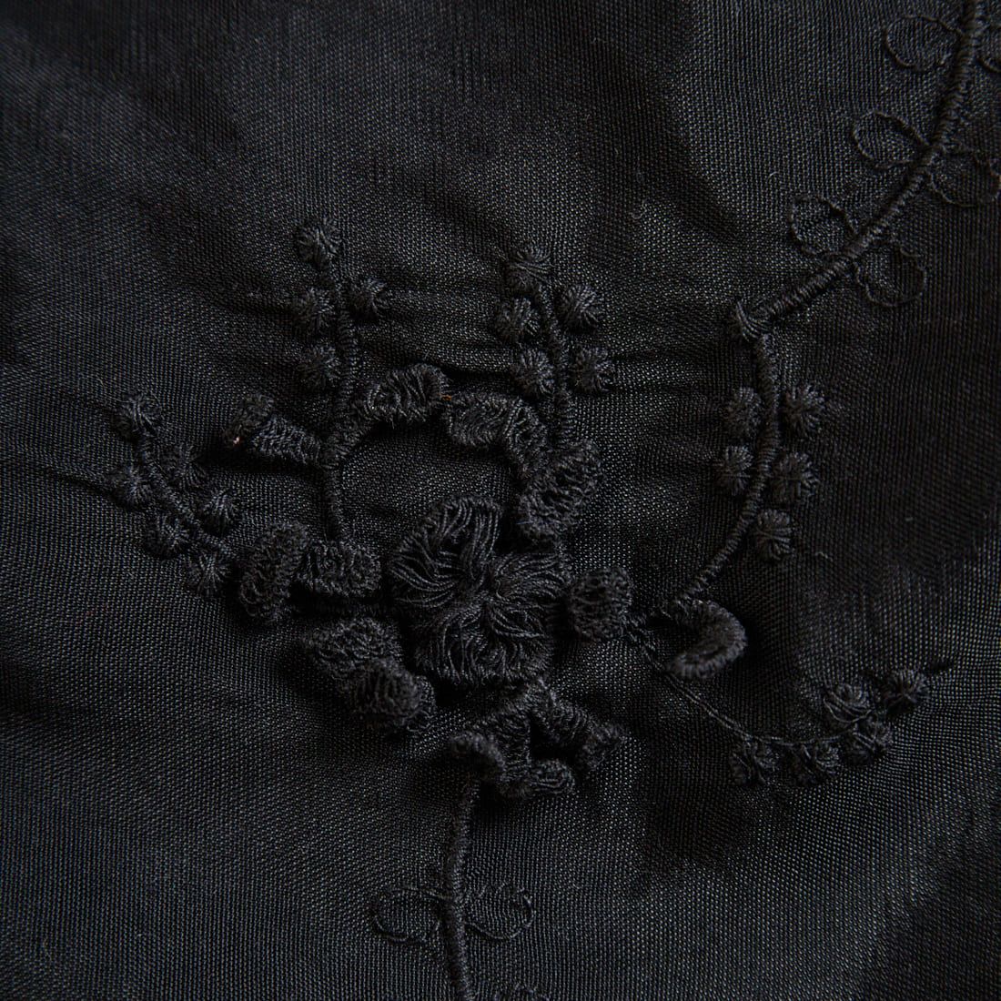 crinkle crinkle crinkle [クリンクル クリンクル クリンクル] フリルレーヨンシャンタンパンツ [CC-3556] BLACK