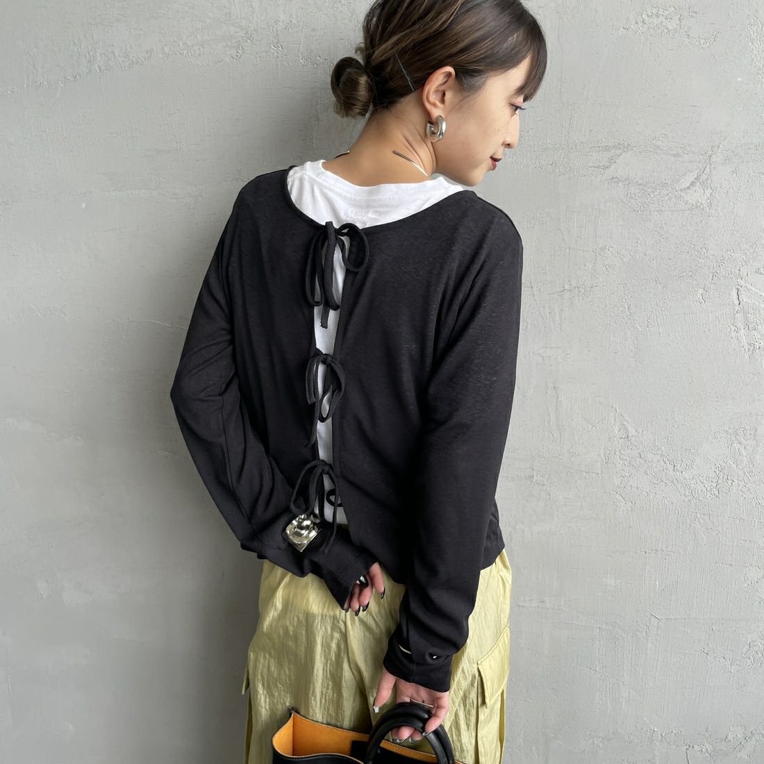 801 ﾌﾞﾗｯｸ&&モデル身長：150cm 着用サイズ：F&&