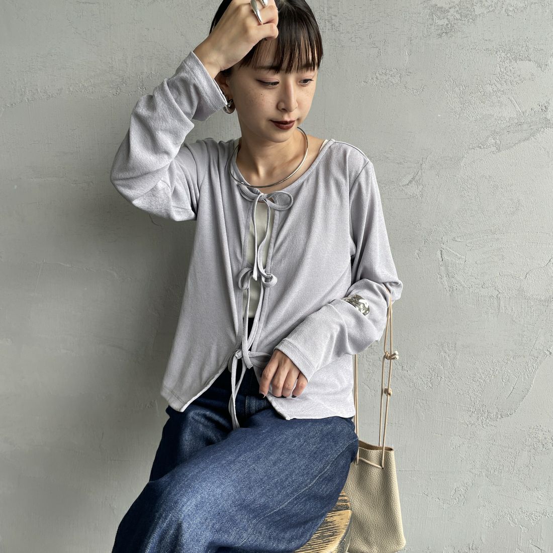 805 ｸﾞﾚｲ&&モデル身長：150cm 着用サイズ：F&&