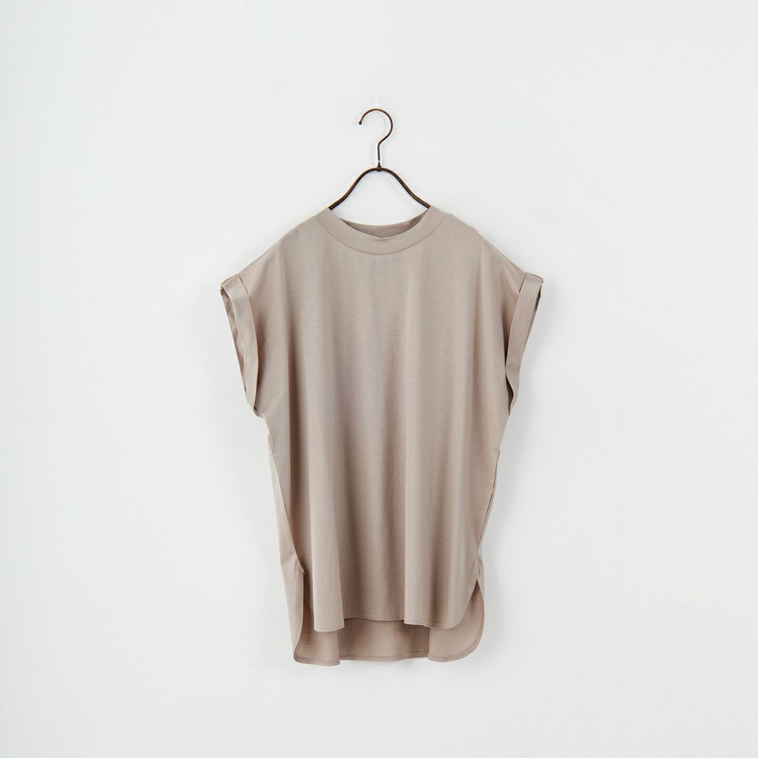 Jf Ready Made [ジェイエフレディメイド] シルケット天竺 ハイネックノースリーブTシャツ [3103105] 714 Gﾍﾞｰｼﾞ