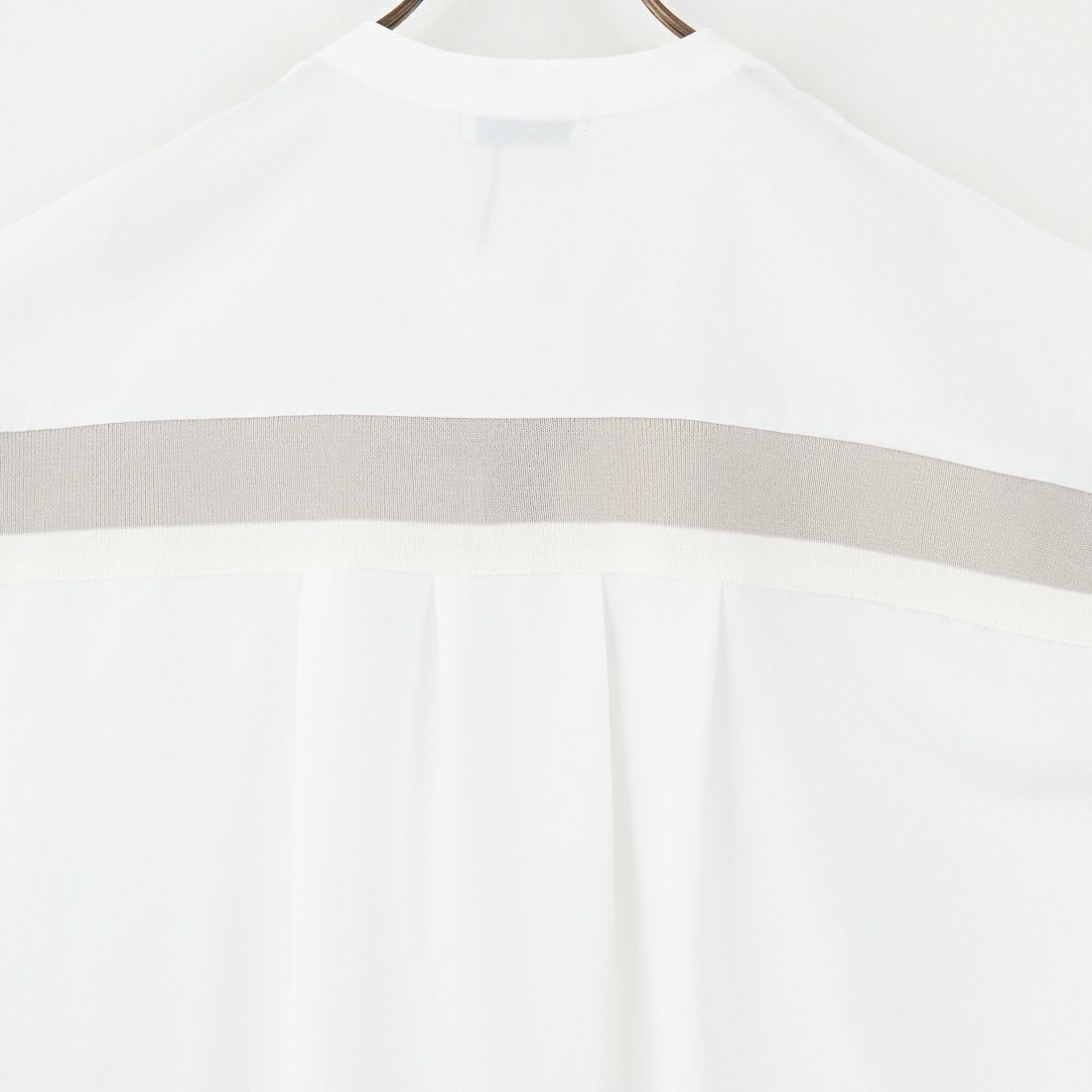 Jf Ready Made [ジェイエフレディメイド] 麻調バックヨークテープ切替ブラウス [41252223] ｵﾌﾎﾜｲﾄ