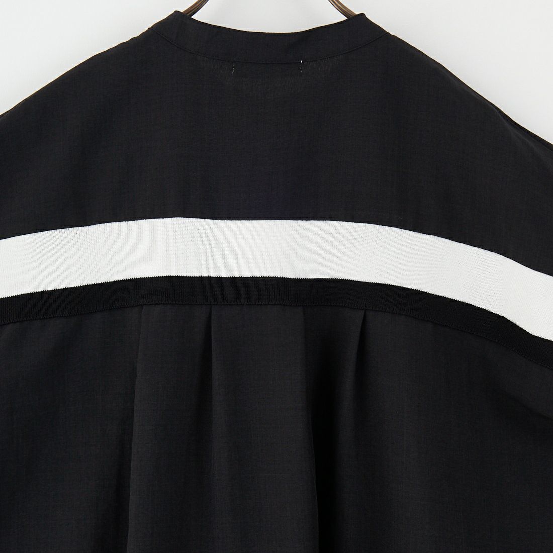 Jf Ready Made [ジェイエフレディメイド] 麻調バックヨークテープ切替ブラウス [41252223] ﾌﾞﾗｯｸ