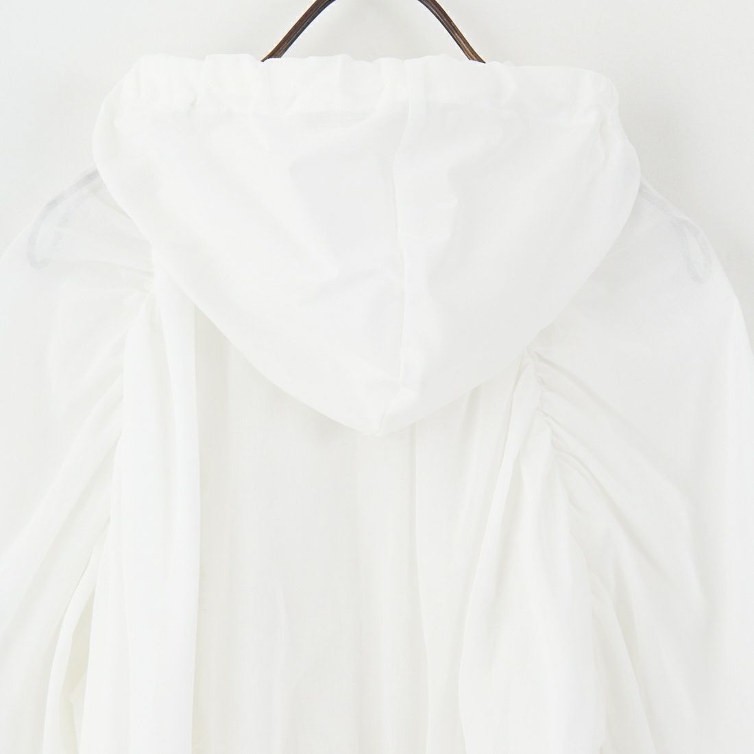 mizuiro ind [ミズイロインド] ギャザーフーデッドシャツ [2-230090] 11 O.WHITE