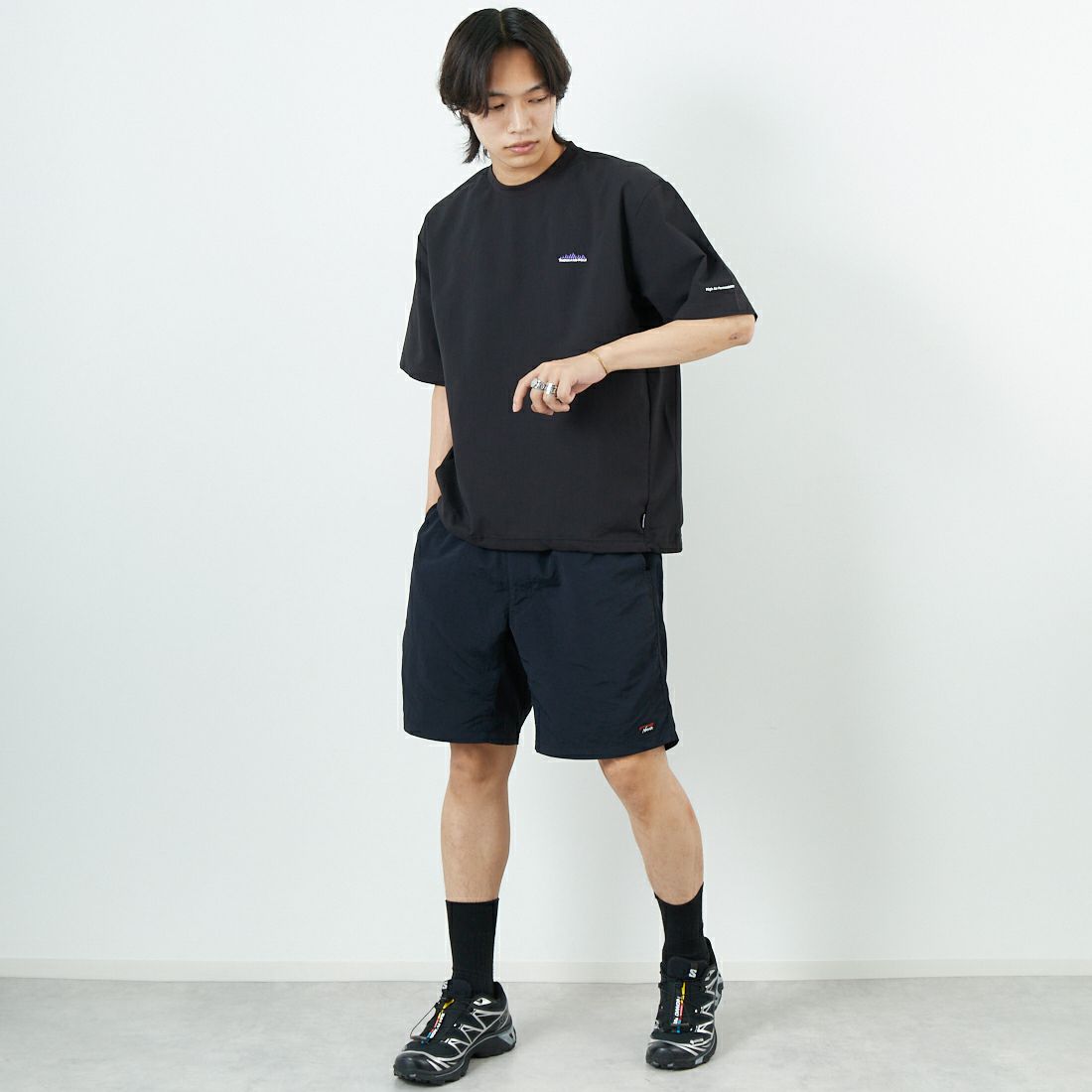 THOUSAND MILE [サウザンド マイル] ドローコードTシャツ [TM251HA00881] BLACK