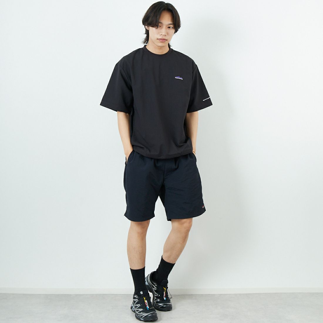 THOUSAND MILE [サウザンド マイル] ドローコードTシャツ [TM251HA00881] BLACK