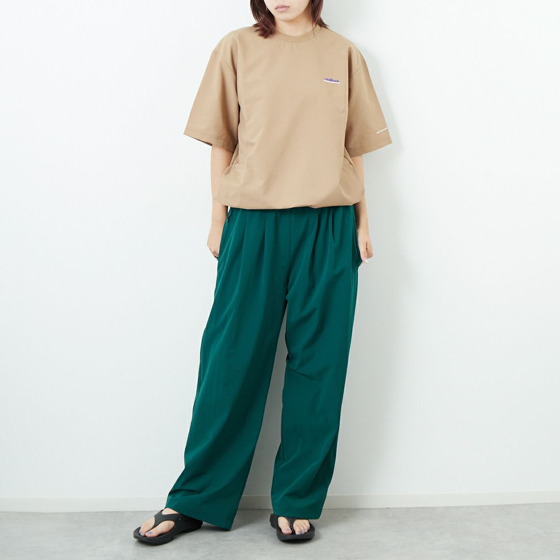 THOUSAND MILE [サウザンド マイル] ドローコードTシャツ [TM251HA00881] FOX &&モデル身長：167cm 着用サイズ：S&&