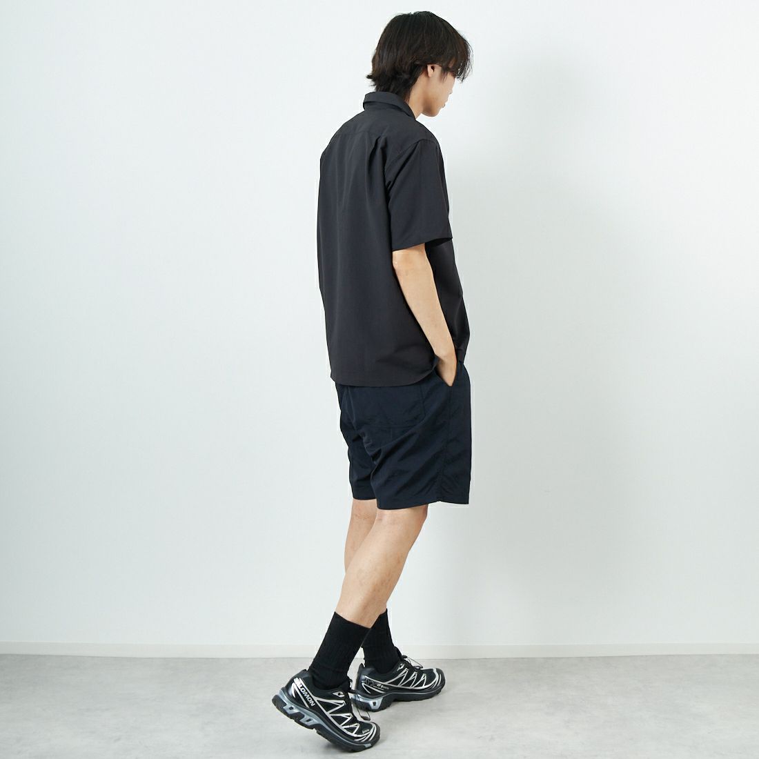 THOUSAND MILE [サウザンド マイル] ハーフスリーブ オープンカラーシャツ [TM251HA00891] BLACK