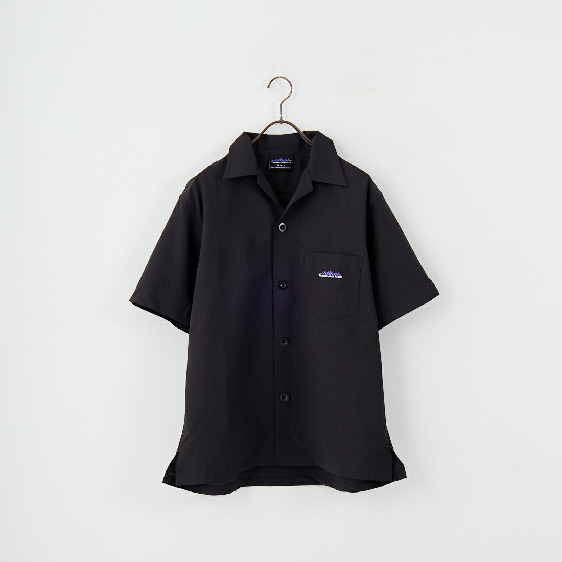 THOUSAND MILE [サウザンド マイル] ハーフスリーブ オープンカラーシャツ [TM251HA00891] BLACK