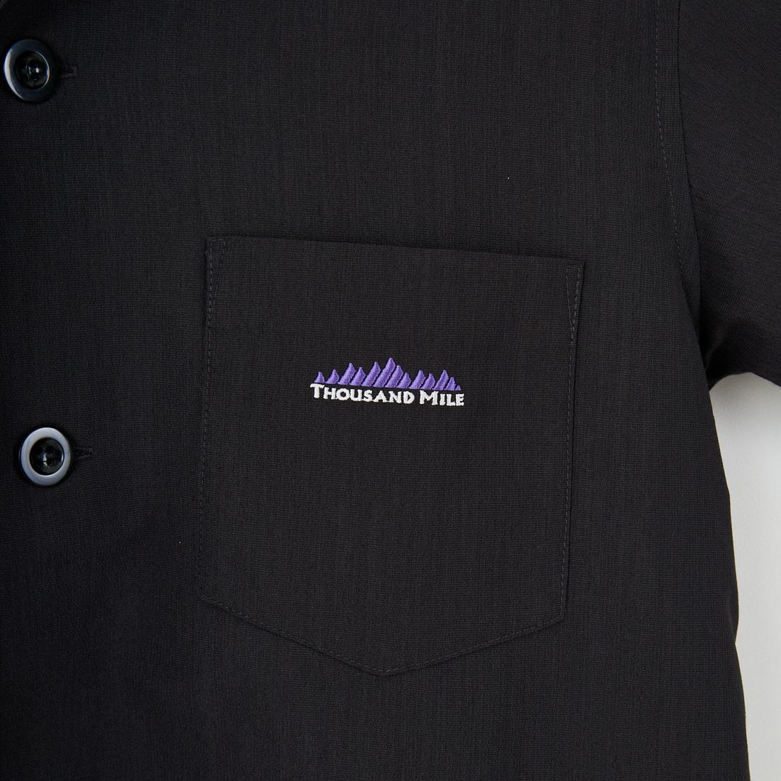 THOUSAND MILE [サウザンド マイル] ハーフスリーブ オープンカラーシャツ [TM251HA00891] BLACK