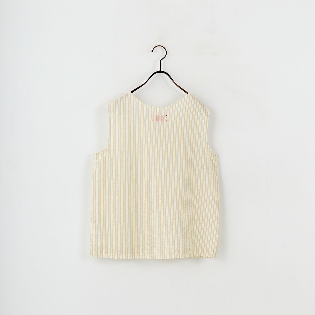 MEYAME [メヤメ] ライトコットン ストライプノースリーブトップス [MEY-2107] YELLOW