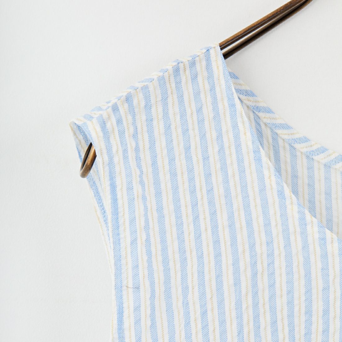 MEYAME [メヤメ] ライトコットン ストライプノースリーブトップス [MEY-2107] BLUE