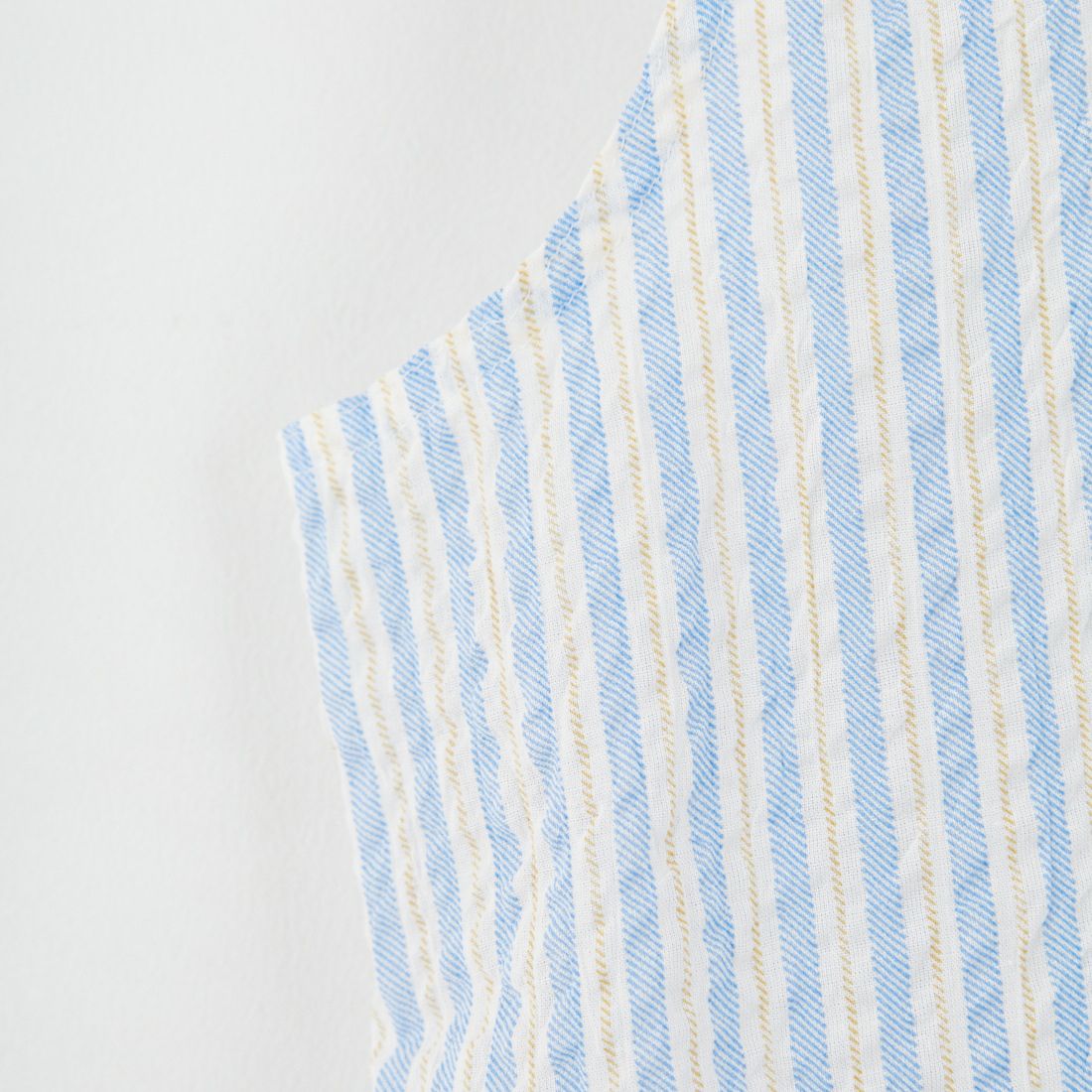 MEYAME [メヤメ] ライトコットン ストライプノースリーブトップス [MEY-2107] BLUE