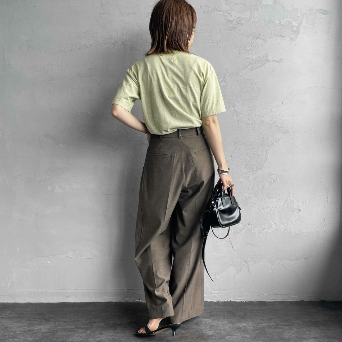 MEYAME [メヤメ] オーガニックコットンボーダーTシャツ [MEY-2123] GREEN