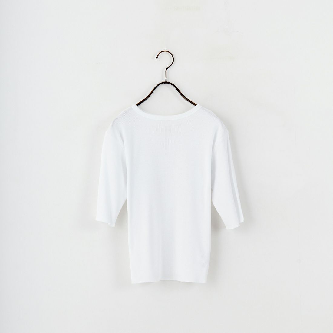 MEYAME [メヤメ] リブハーフスリーブTシャツ [MEY-2117] WHITE