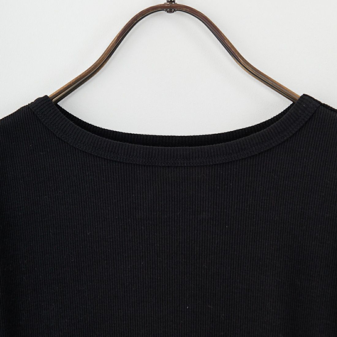 MEYAME [メヤメ] リブハーフスリーブTシャツ [MEY-2117] BLACK