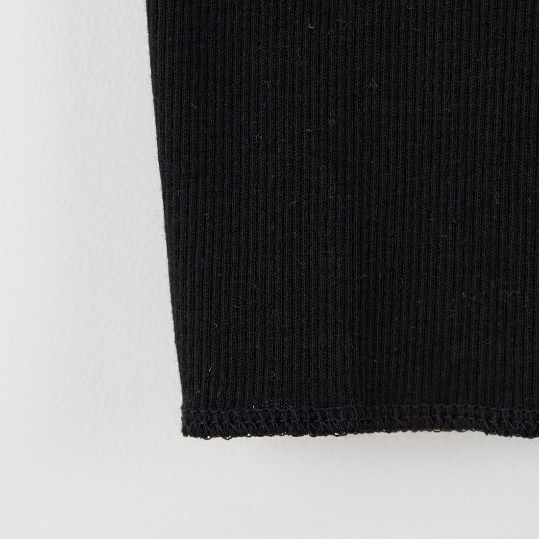 MEYAME [メヤメ] リブハーフスリーブTシャツ [MEY-2117] BLACK