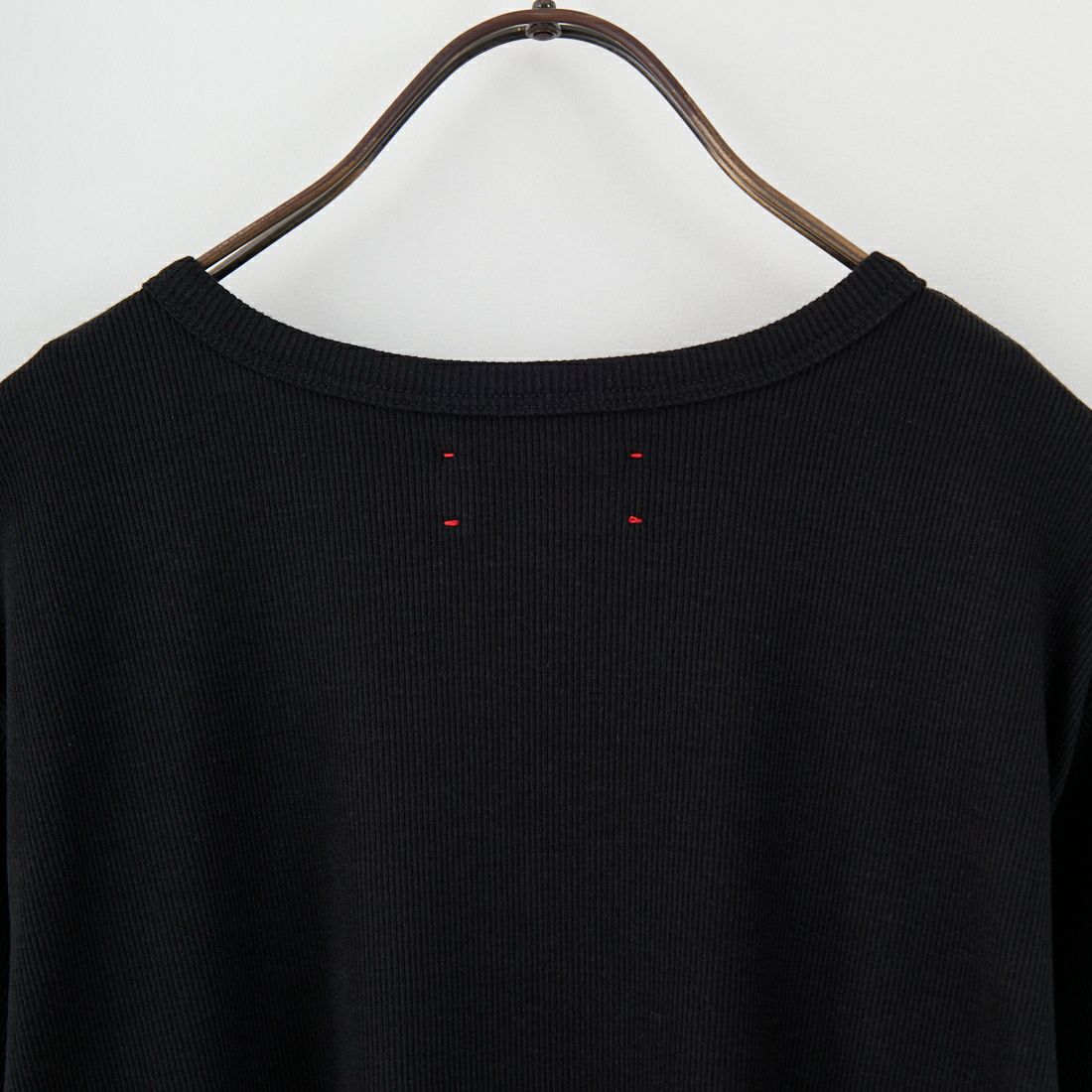 MEYAME [メヤメ] リブハーフスリーブTシャツ [MEY-2117] BLACK