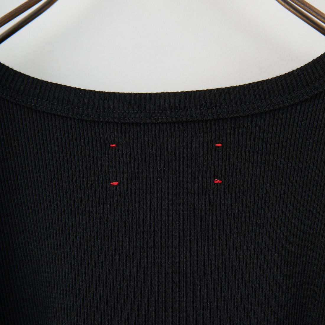 MEYAME [メヤメ] リブハーフスリーブTシャツ [MEY-2117] BLACK