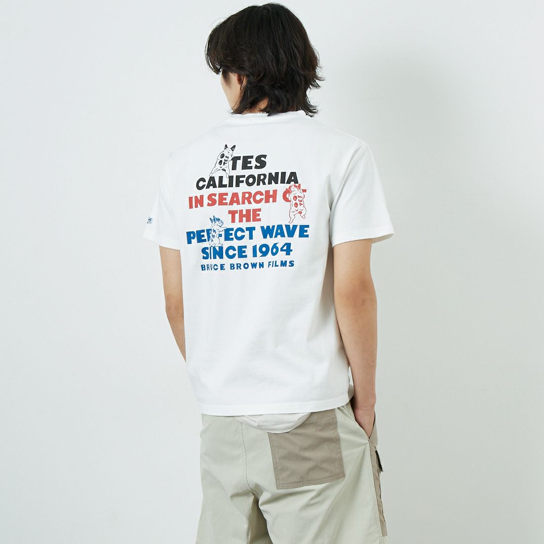 07 WHITE&&モデル身長：179cm 着用サイズ：M&&