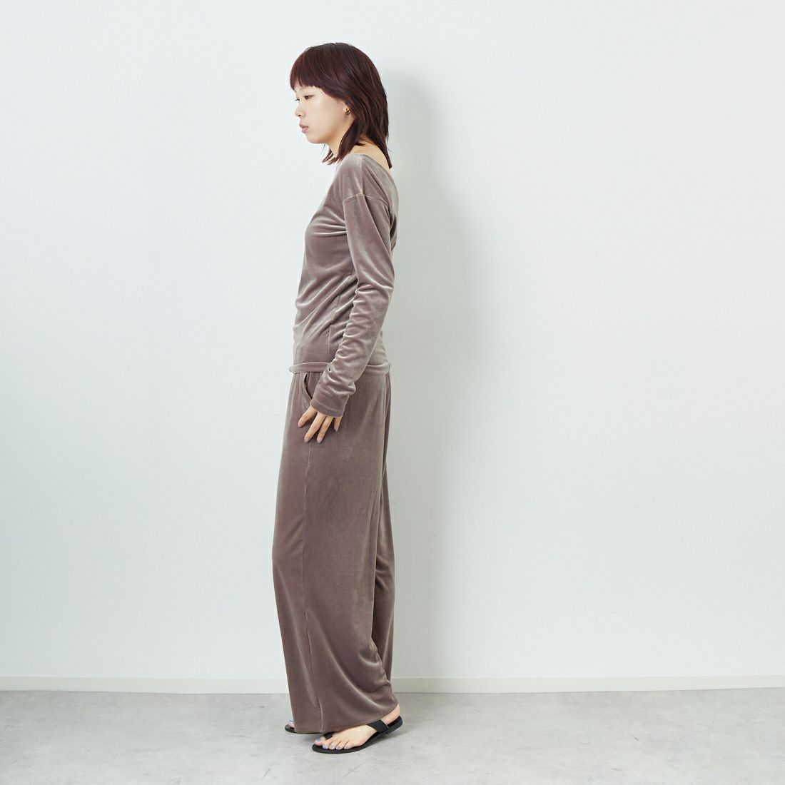 GREYCHORD [グレーコード] LAYLA ワイドパンツ [VAGC02406] STE &&モデル身長：167cm 着用サイズ：0&&