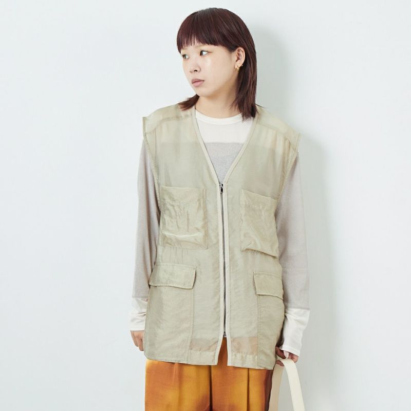 シニヨン　CHIGNON キャミチェニック　ベージュ 残りわずか！chignonシアーチュニックキャミ | セレクトショップ