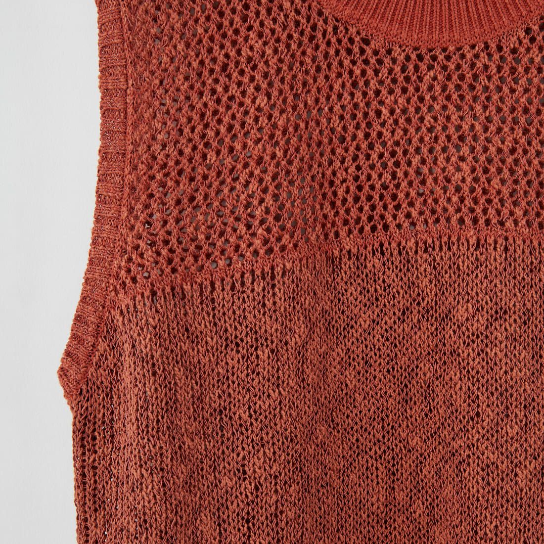 CHIGNON [シニヨン] コードミックスニットベスト [9853-389JR] BRICK