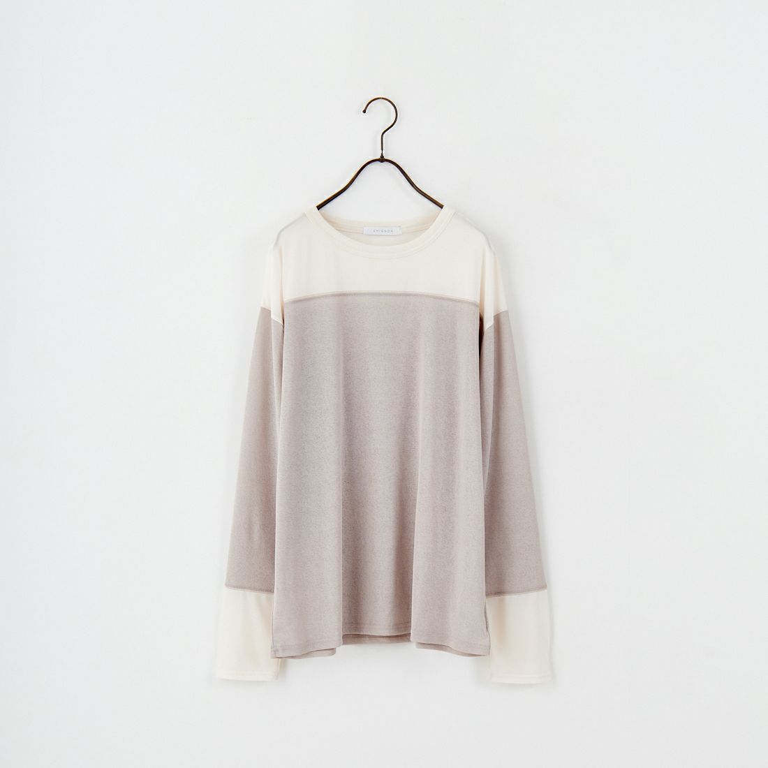 CHIGNON [シニヨン] 異素材切替シアープルオーバー [8453-397KK] L.BEIGE