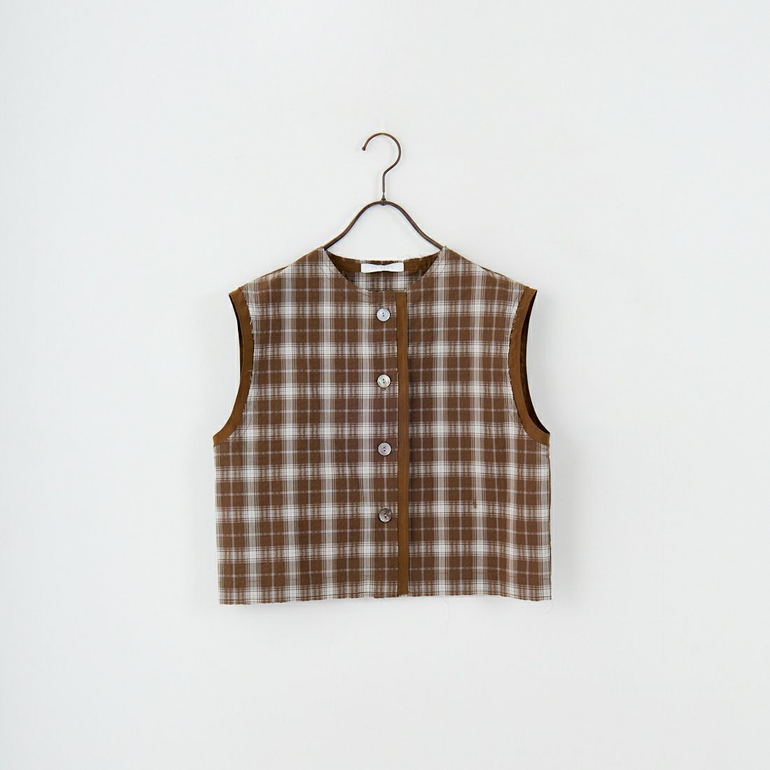 CHIGNON [シニヨン] チェックノースリーブベスト [4753-323KK] KHAKI