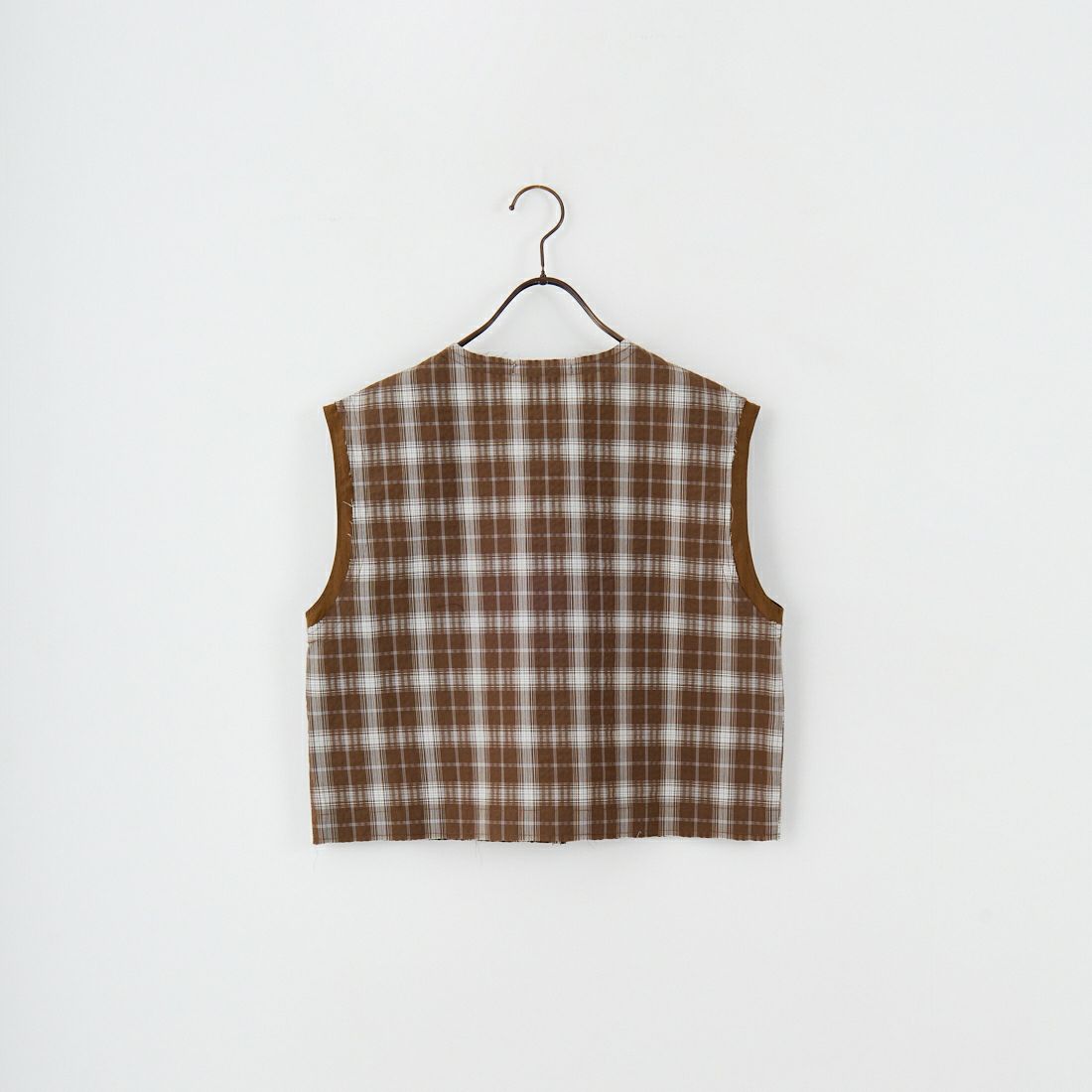 CHIGNON [シニヨン] チェックノースリーブベスト [4753-323KK] KHAKI